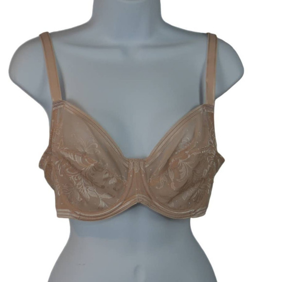 Wacoal Women's Net Effect Underwire Bra Size 36D EUC Nude - Picture 1 of 6